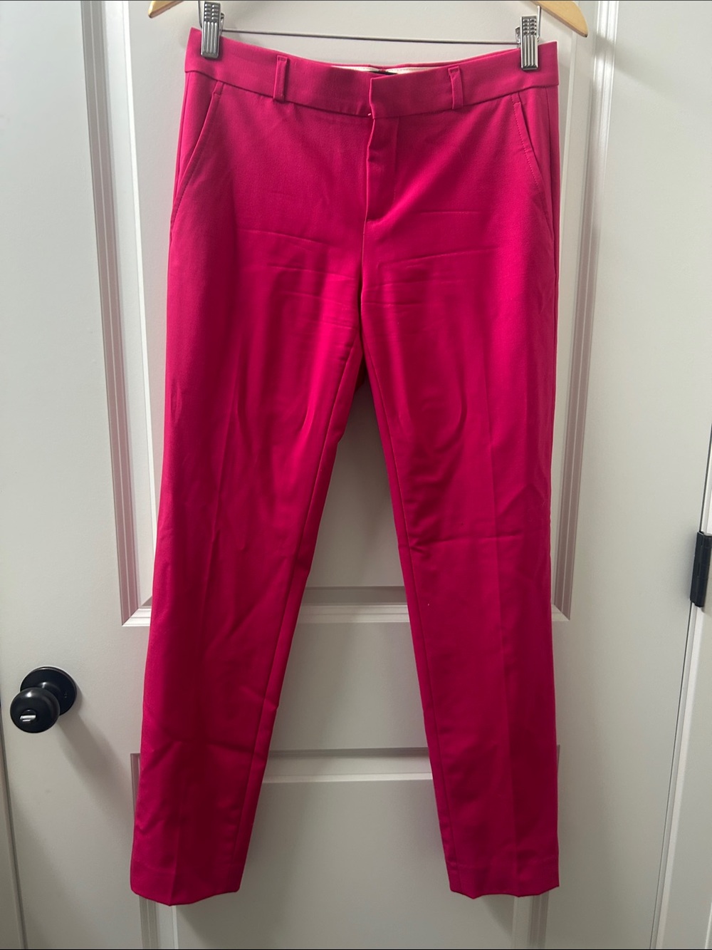 Banana Republic Slim Straight Pants in Hot Pink